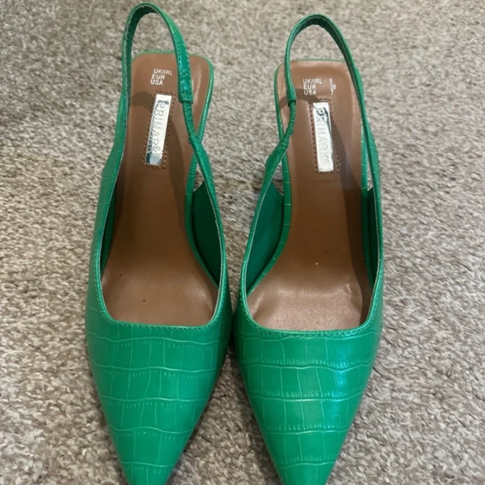 Grace Emerald Green Slingback Heels
